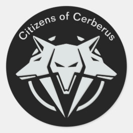Bürger mit Cerberus-Aufkleber Runder Aufkleber