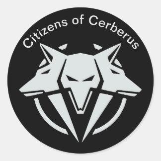 Bürger mit Cerberus-Aufkleber Runder Aufkleber
