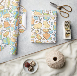 Burger-niedliches Wrapping-Papier Geschenkpapier