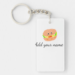 burger orange aquarelle ajouter nom texte frites n