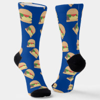 Burger Party Restaurant Muster Socken