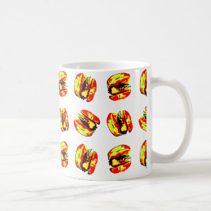 Burger Pattern Kaffeetasse