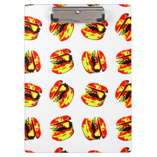 Burger Pattern Klemmbrett