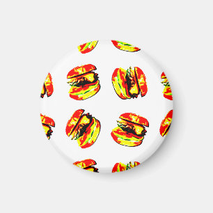 Burger Pattern Magnet
