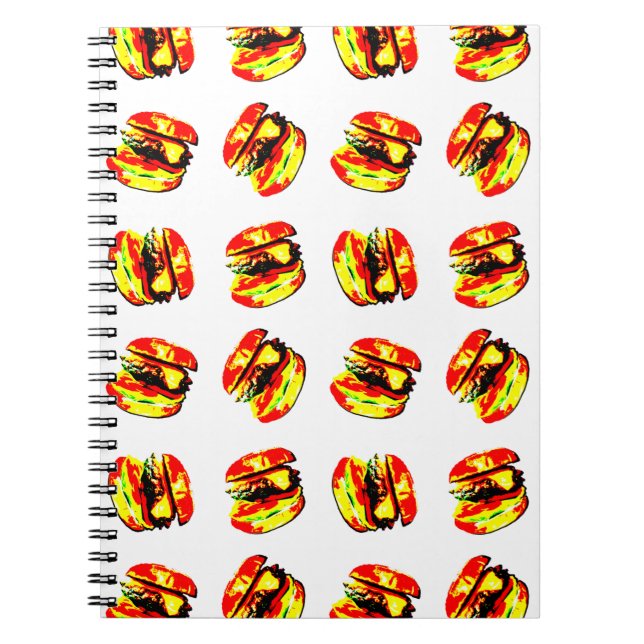 Burger Pattern Notizblock (Vorderseite)