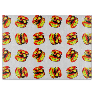 Burger Pattern Schneidebrett