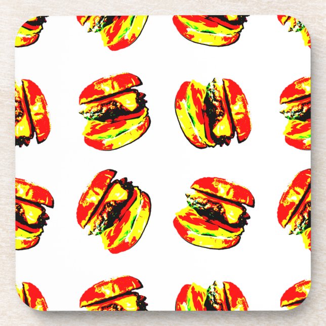 Burger Pattern Untersetzer (Vorderseite)