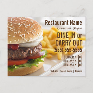 Burger Postkarte
