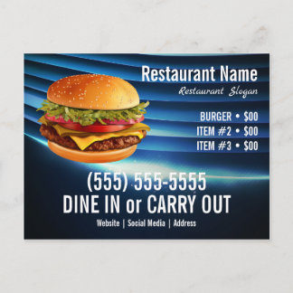 Burger Postkarte