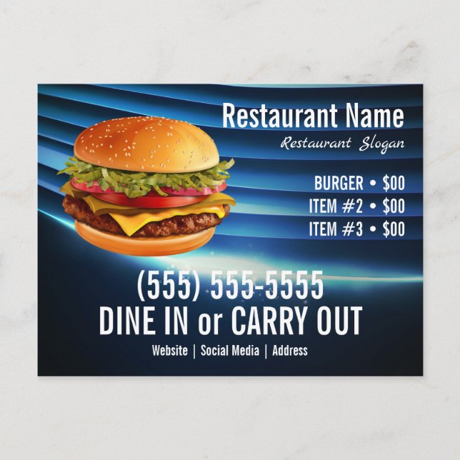 Burger Postkarte (Vorderseite)