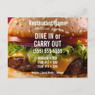Burger Postkarte