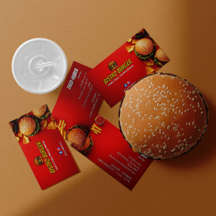 Burger Restaurant Business Minimalistisch Bright Visitenkarte
