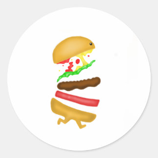 Burger Runder Aufkleber