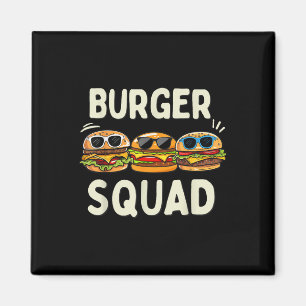 Burger Squad Funny Hamburger Fast Feinschmecker li Magnet