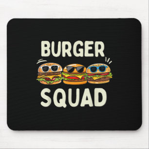 Burger Squad Funny Hamburger Fast Feinschmecker li Mousepad