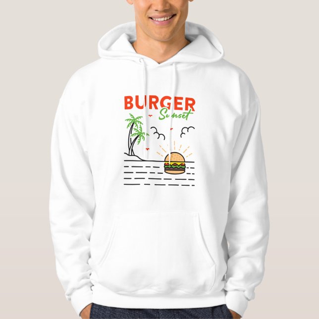Burger Sunset Hoodie (Vorderseite)