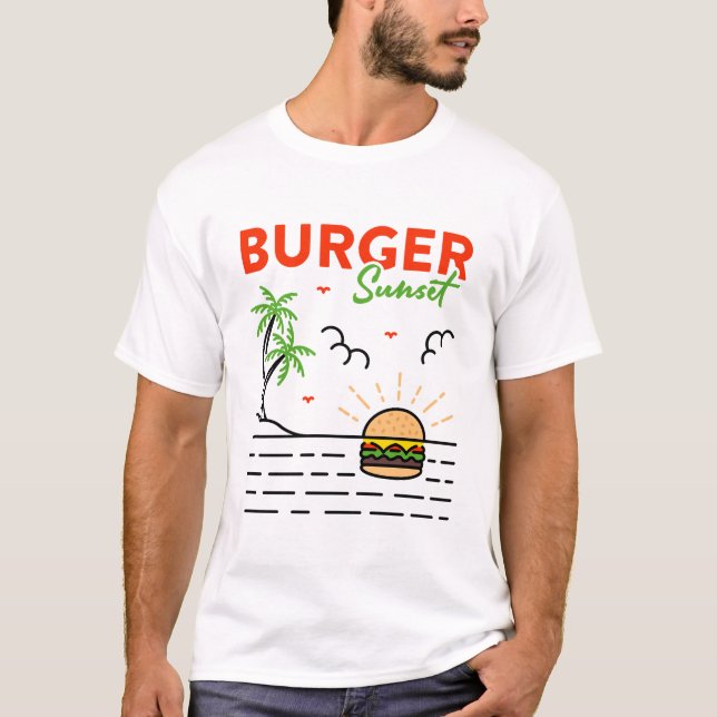 Burger Sunset T-Shirt (Vorderseite)