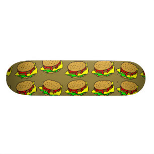Burger-Tapete Skateboard