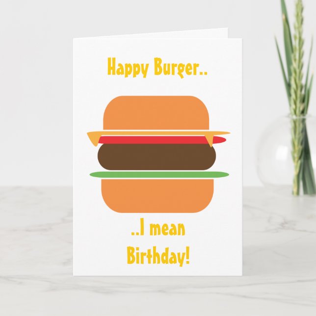 Burger themed Greeting card Karte (Vorderseite)