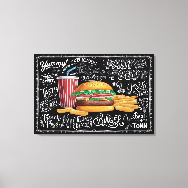 Burger Time Fast Food Bonanza Leinwanddruck (Vorderseite)