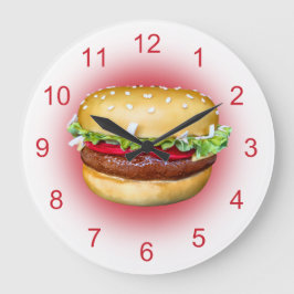 Burger Time Große Wanduhr