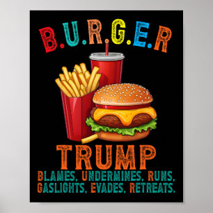Burger Trump gibt Schuld untergräbt läuft Gaslight Poster