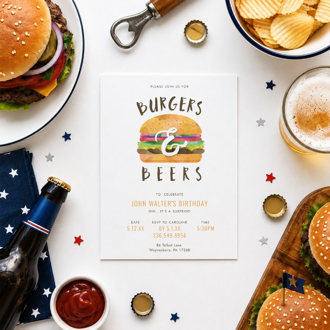 Burger und Biere Einladung (Von Creator hochgeladen)