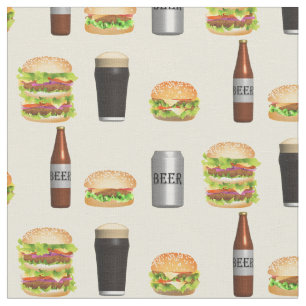 Burger und Biere Stoff