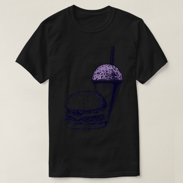 Burger und ein Schneekonzern T-Shirt (Design vorne)