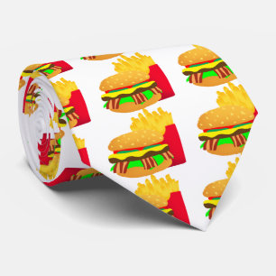 Burger und Fries Krawatte