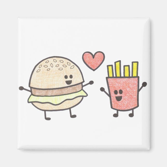 Burger und Fries Magnet (Vorne)