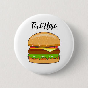 Burger Vector Illustration Button