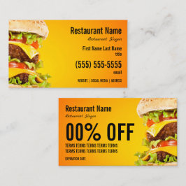 Burger-Visitenkarte Visitenkarte