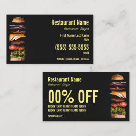 Burger-Visitenkarte Visitenkarte