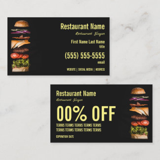 Burger-Visitenkarte Visitenkarte