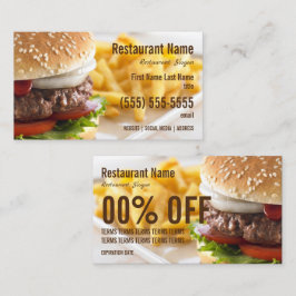 Burger-Visitenkarte Visitenkarte