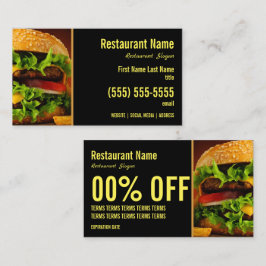 Burger-Visitenkarte Visitenkarte