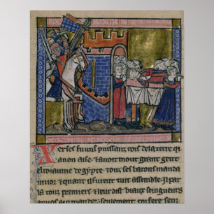 Bürger von Edessa huldigen Baldwin II Poster
