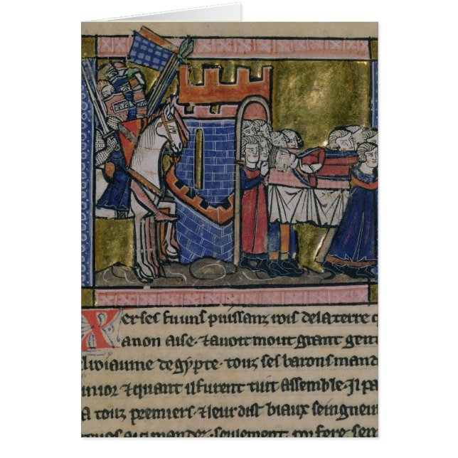 Bürger von Edessa zahlen Ehrerbietung zu Baldwin (Vorne)