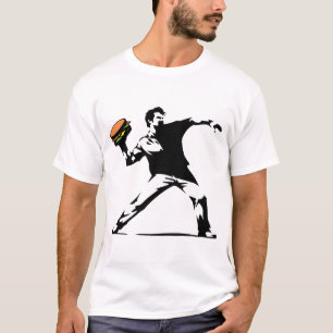 Burger-Werfer-Schablonen-T-Shirt-Design T-Shirt