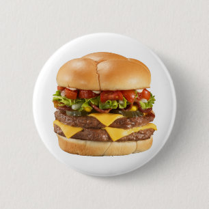 BurgerhamburgernahrungsmittelAbzeichenknopf Button
