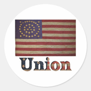 Bürgerkrieg Union 🇺🇸 ✨ Tolles altes Militärflagg Runder Aufkleber