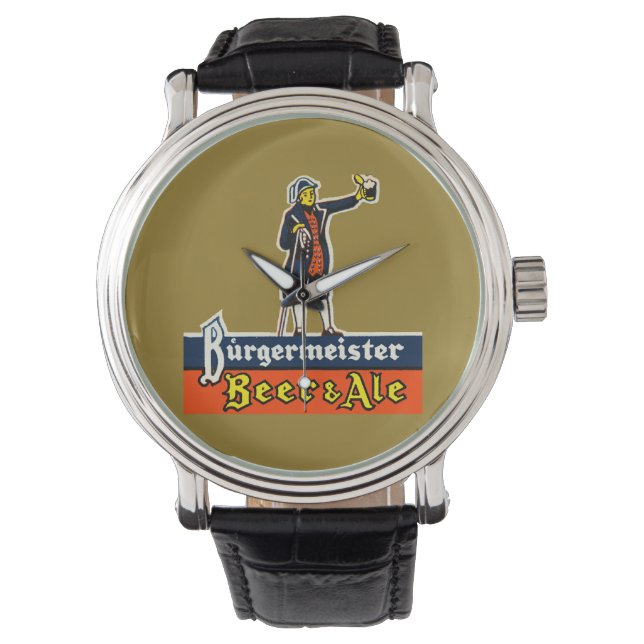 Burgermeister Beer & Ale Armbanduhr (Vorderseite)