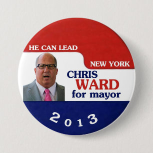 Bürgermeister Christopher-Bezirk-NYC im Jahre 201 Button