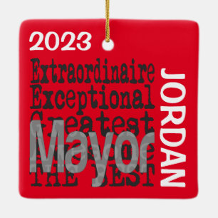 Bürgermeister Extraordinaire CUSTOM Keramikornament