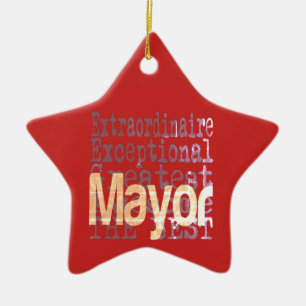 Bürgermeister Extraordinaire Keramik Ornament