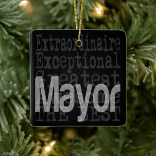 Bürgermeister Extraordinaire Keramikornament