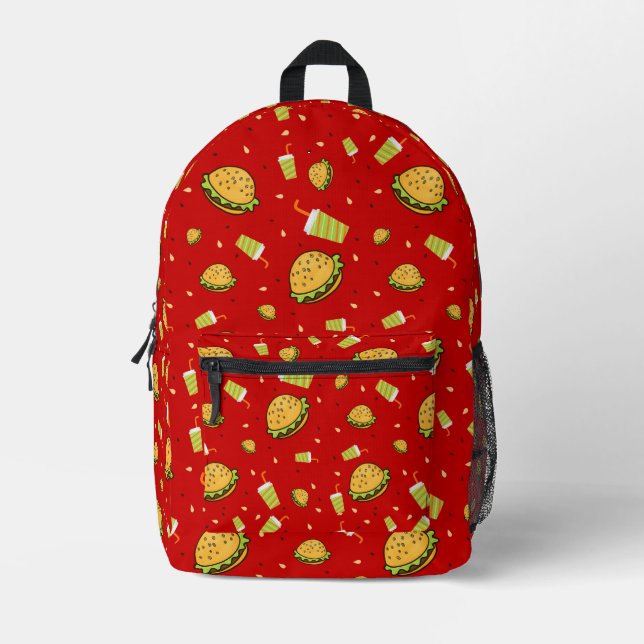 Burgermuster Bedruckter Rucksack (Vorderseite)