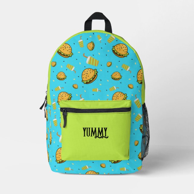 Burgermuster Bedruckter Rucksack (Vorderseite)