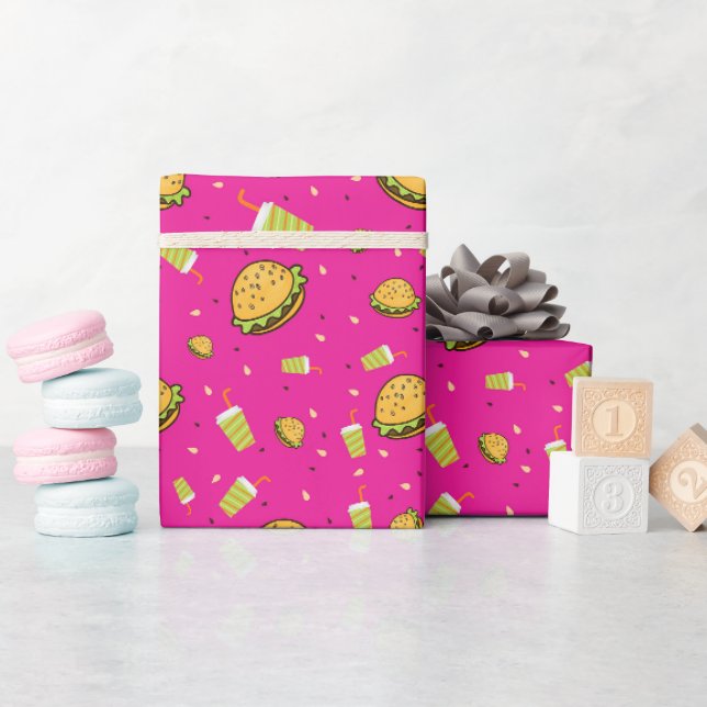 Burgermuster Geschenkpapier (Babyparty)